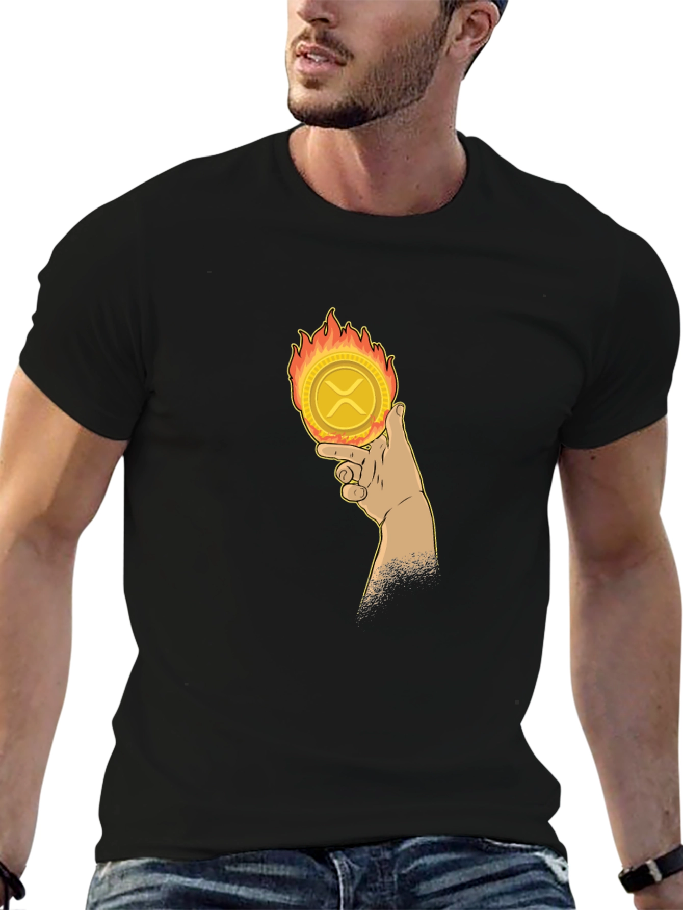 Crypto Coin Tee: XRP on Fire!