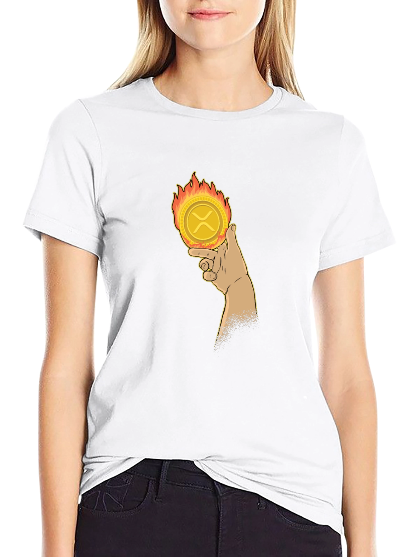 Crypto Coin Tee: XRP on Fire!