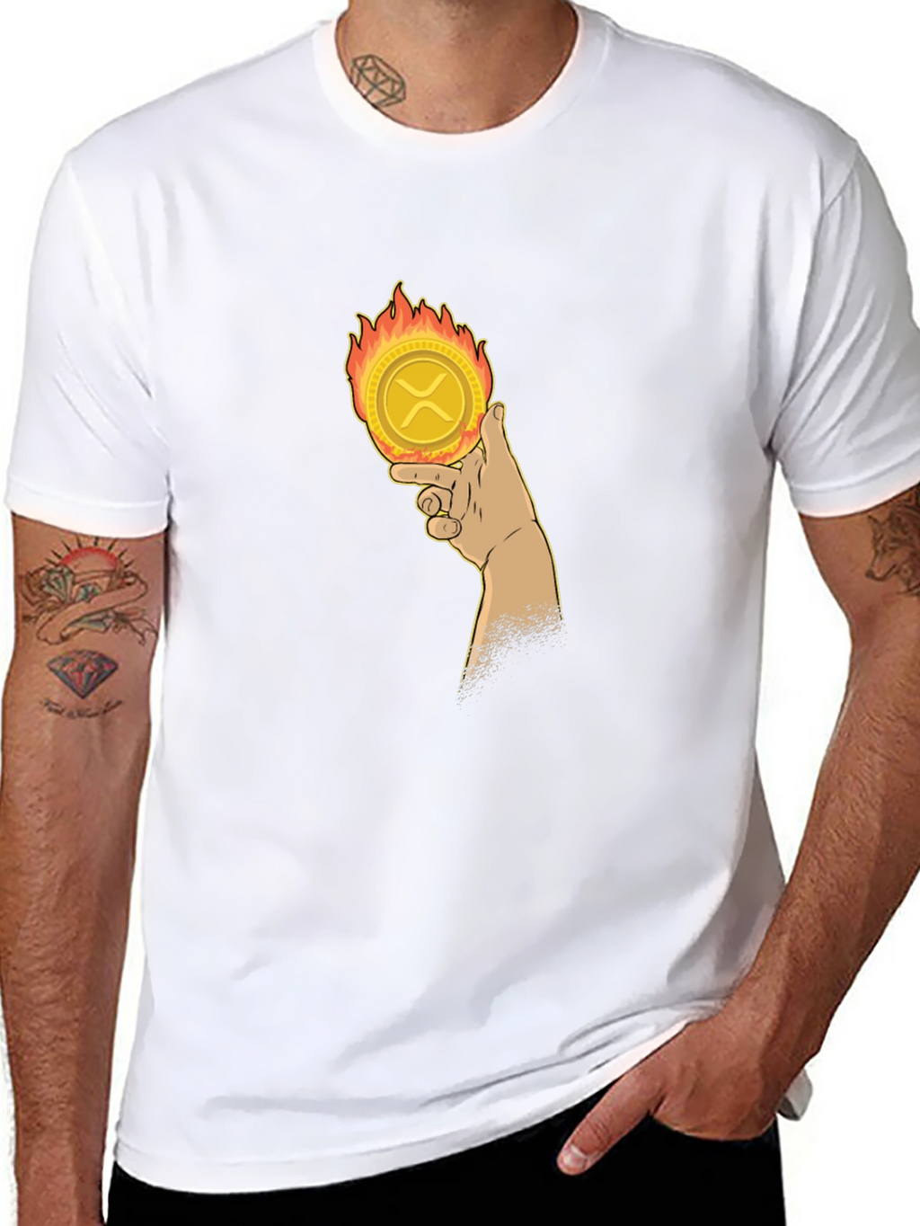 Crypto Coin Tee: XRP on Fire!