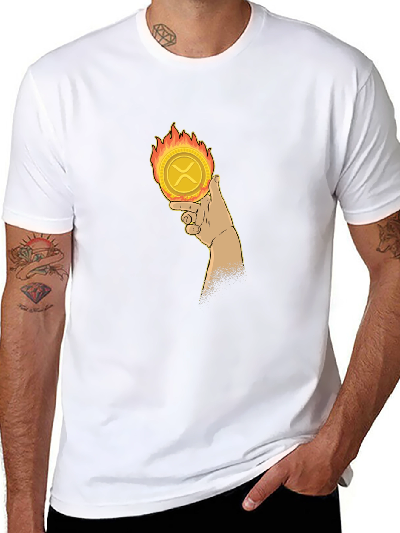 Crypto Coin Tee: XRP on Fire!