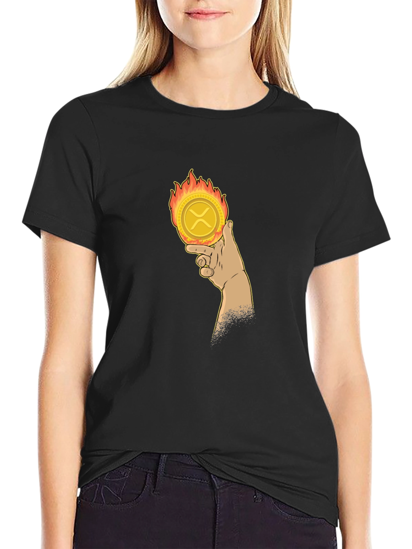 Crypto Coin Tee: XRP on Fire!