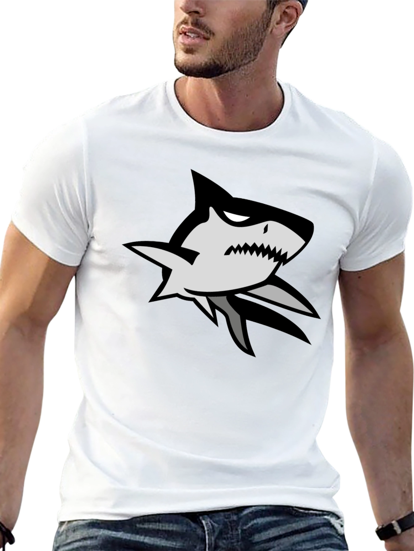 Shark Graphic Black T-Shirt