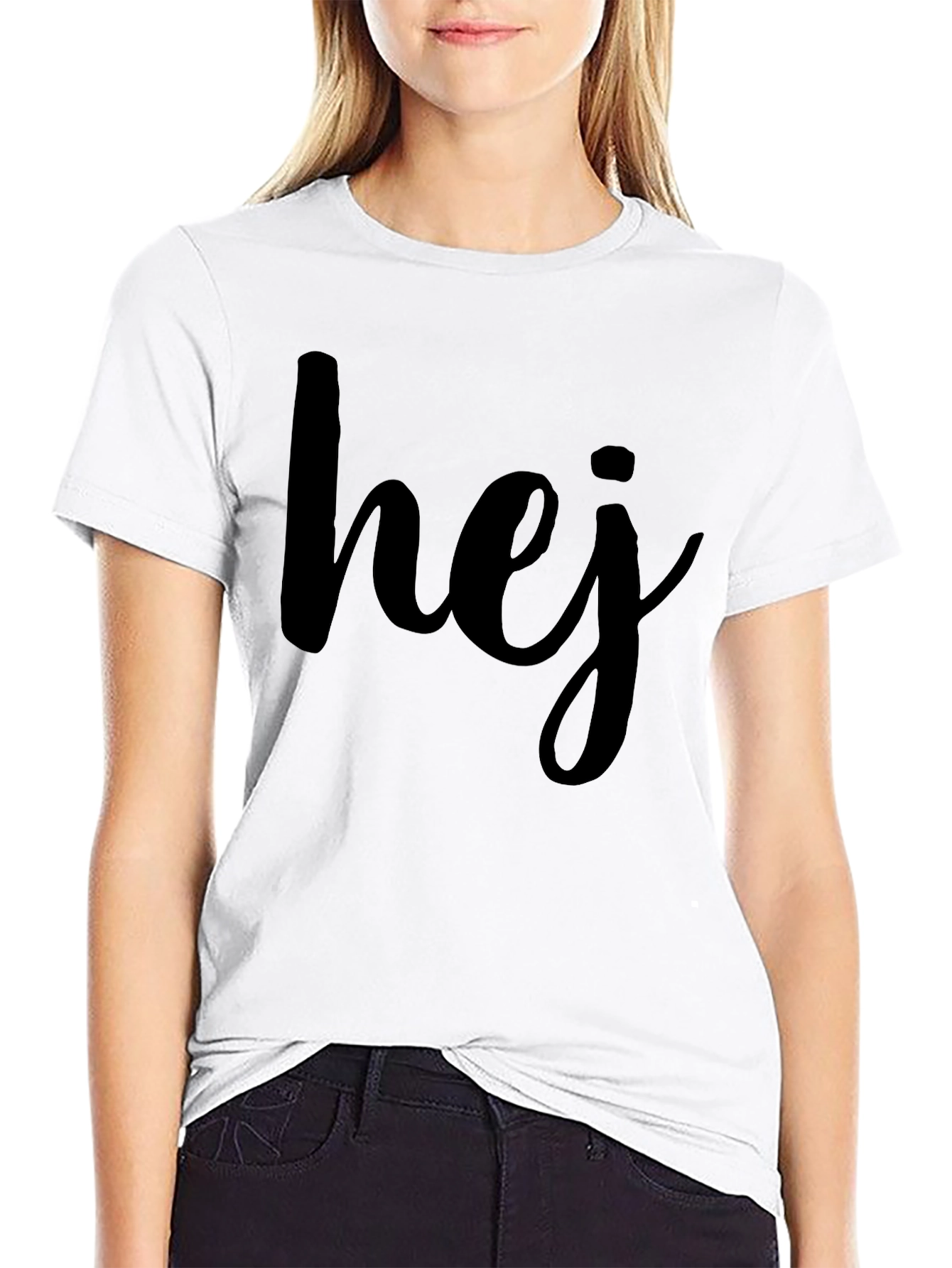 Hej Graphic T-Shirt - Casual Scandinavian Style Tee