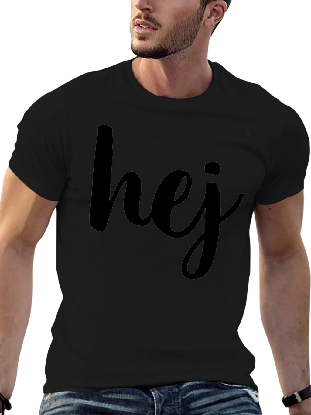 Hej Graphic T-Shirt - Casual Scandinavian Style Tee
