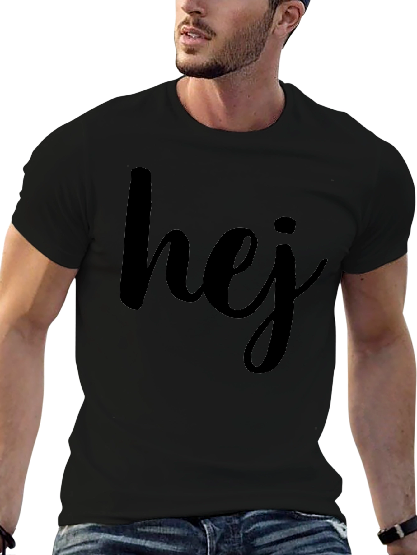 Hej Graphic T-Shirt - Casual Scandinavian Style Tee
