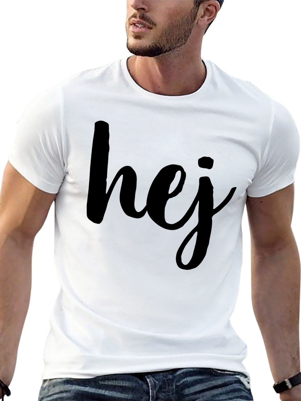Hej Graphic T-Shirt - Casual Scandinavian Style Tee