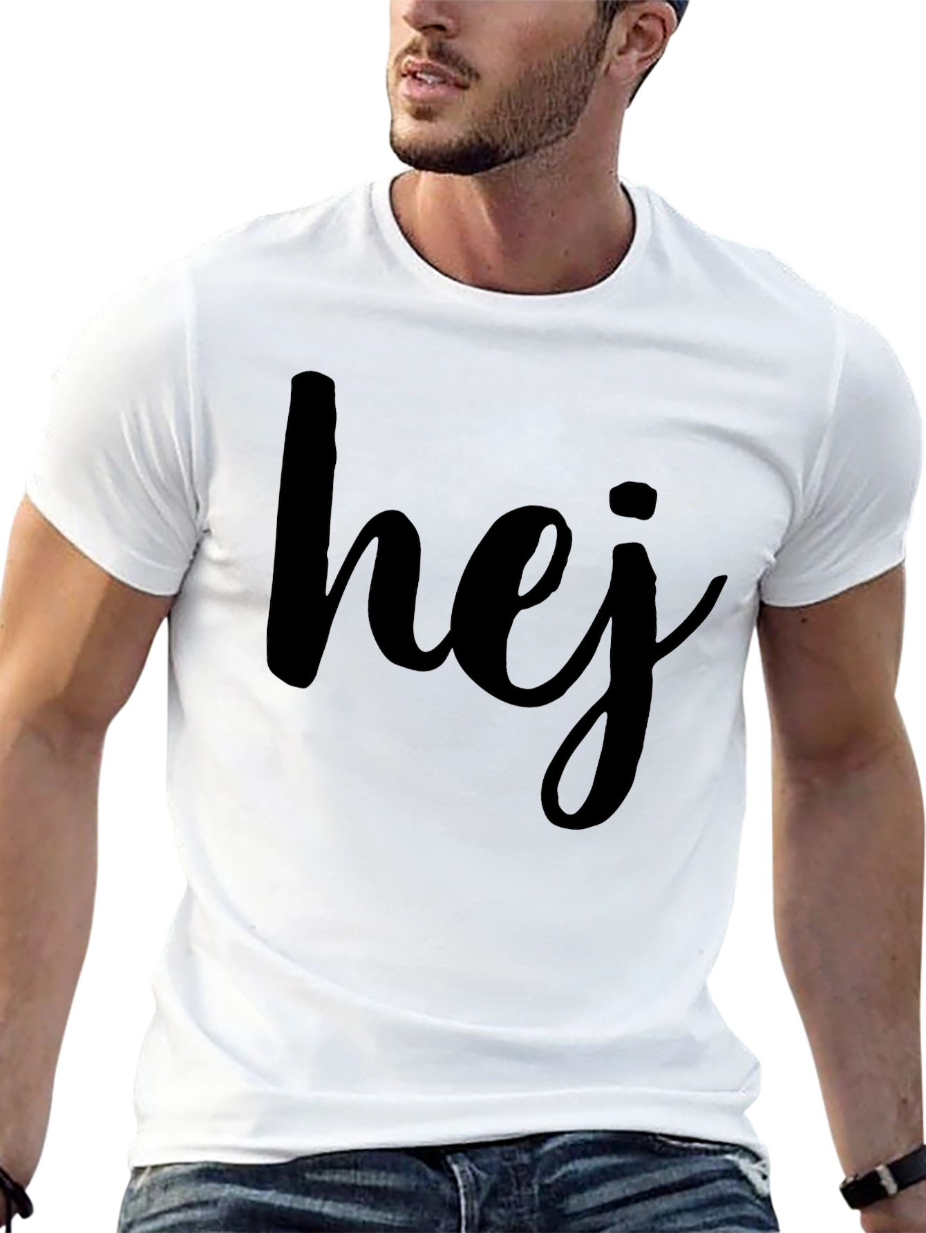 Hej Graphic T-Shirt - Casual Scandinavian Style Tee