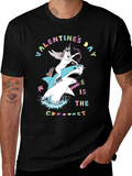 Valentines Day Unicorn Shark Graphic Tee