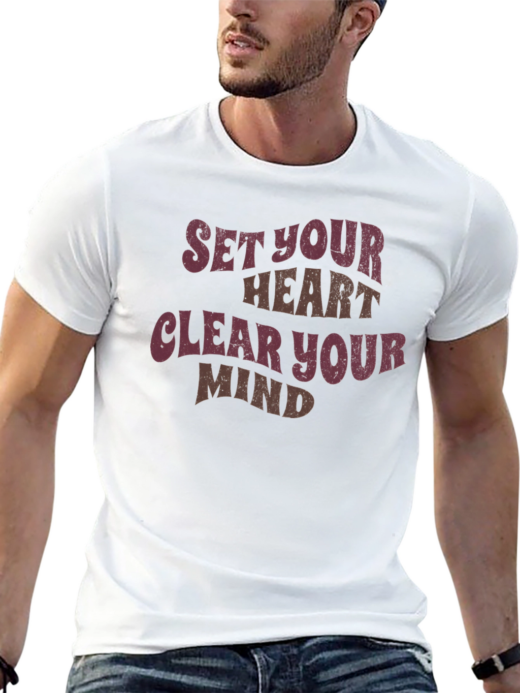 Set Your Heart Clear Your Mind Graphic Tee