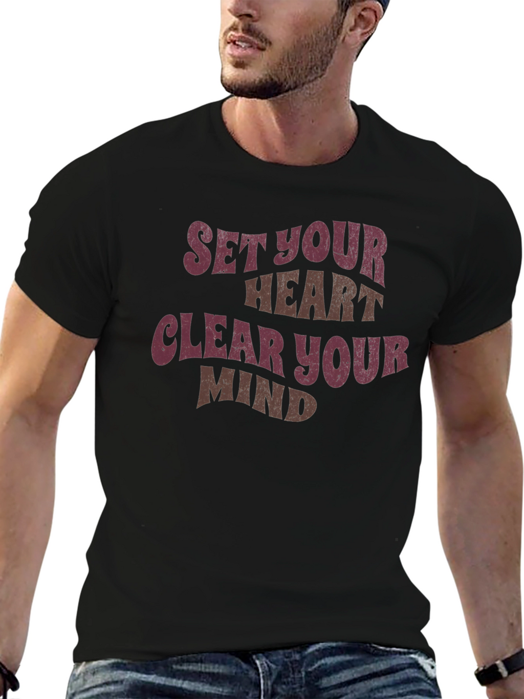 Set Your Heart Clear Your Mind Graphic Tee