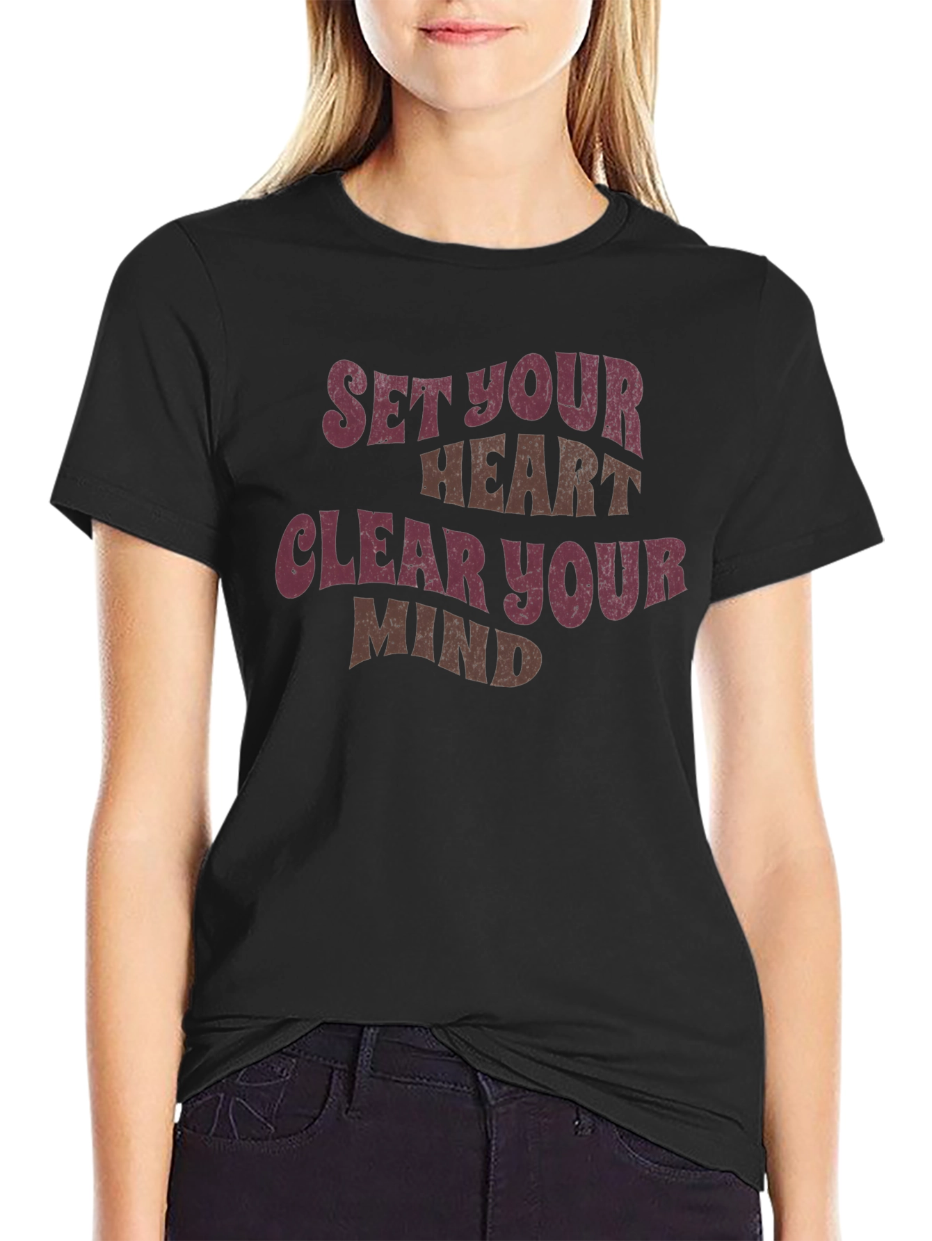 Set Your Heart Clear Your Mind Graphic Tee