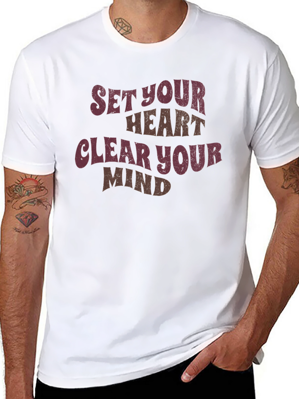 Set Your Heart Clear Your Mind Graphic Tee