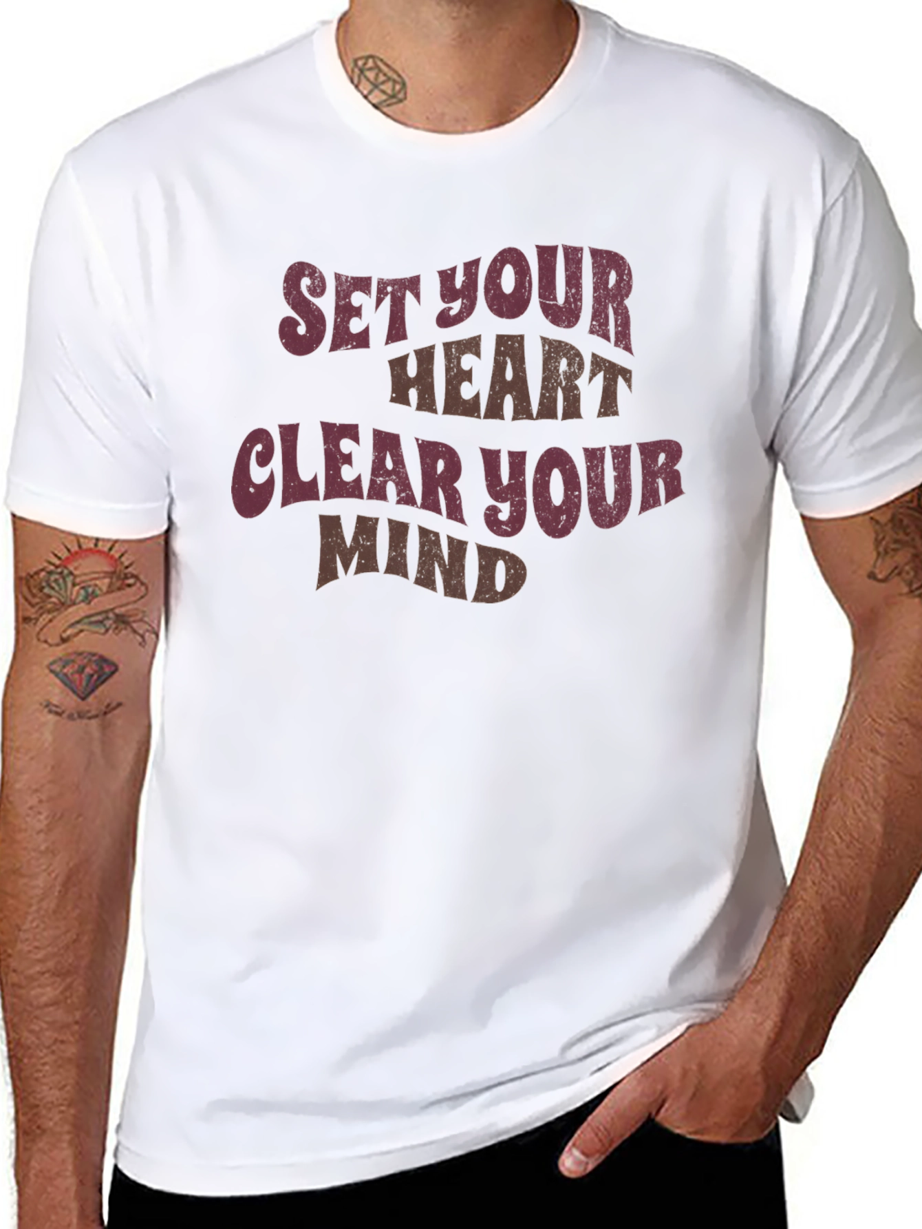 Set Your Heart Clear Your Mind Graphic Tee