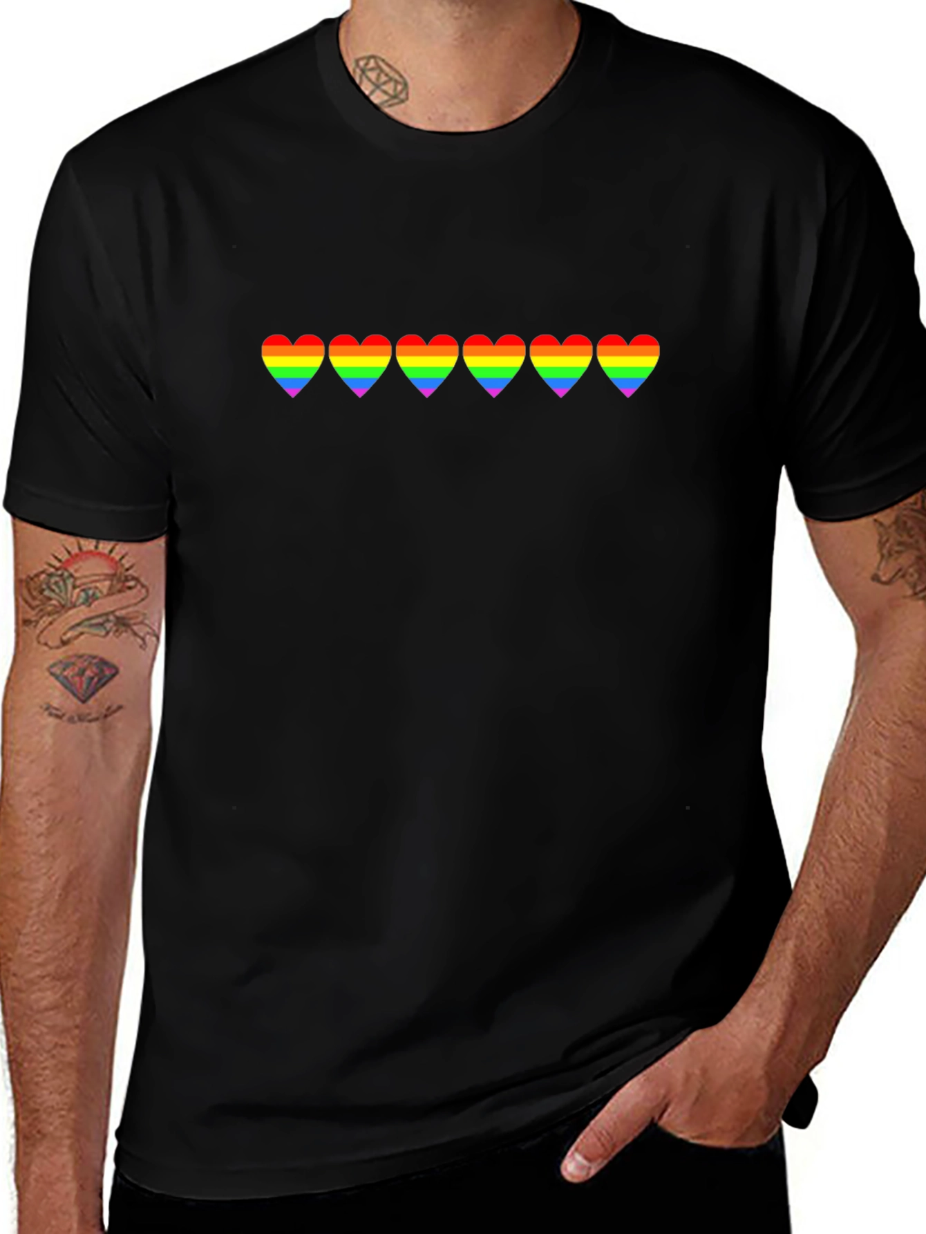 Pride Heart T-Shirt - Black
