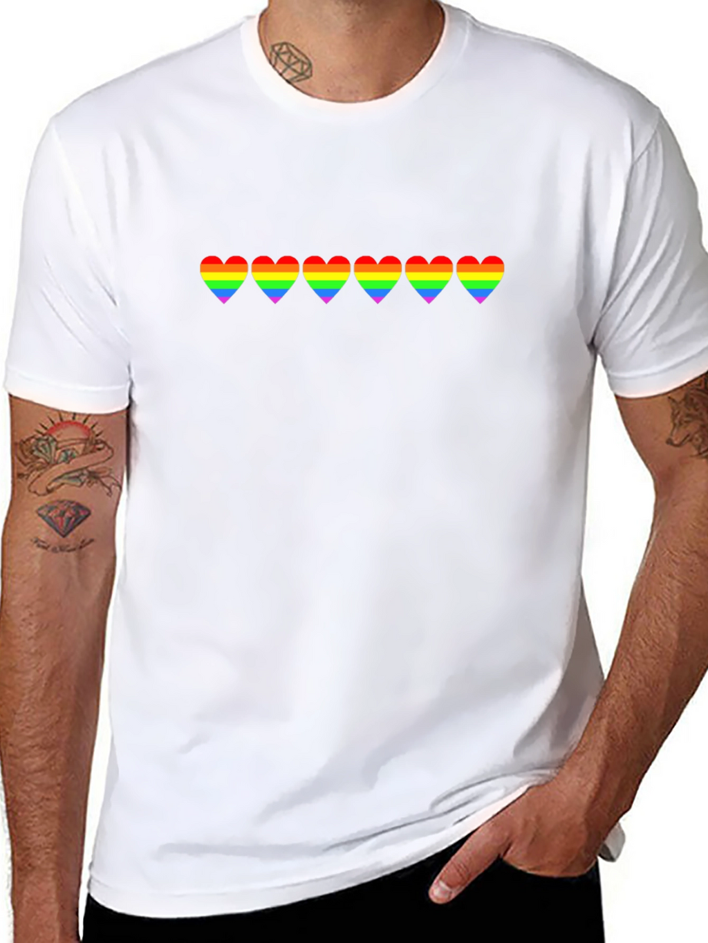 Pride Heart T-Shirt - Black