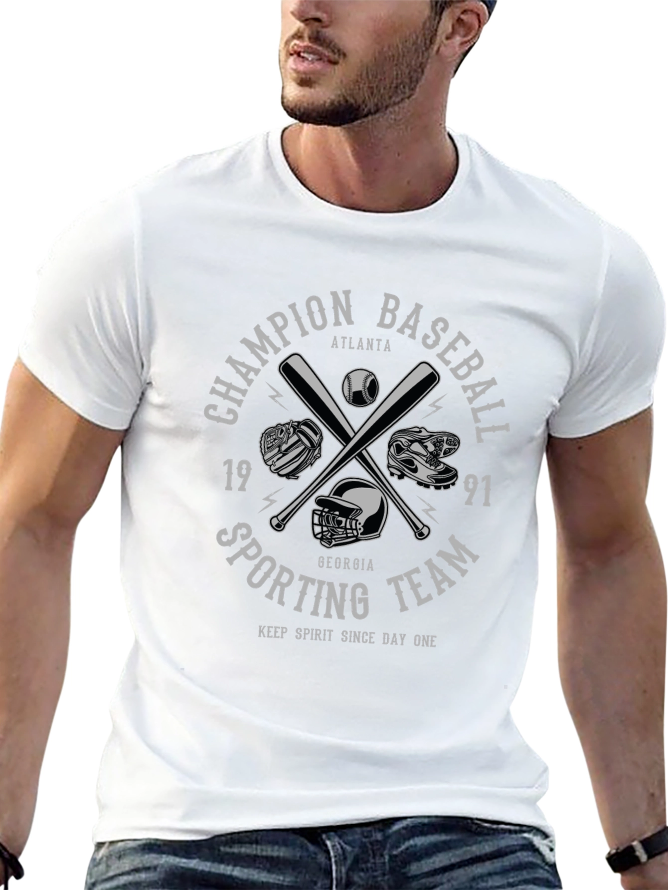 Champion Baseball Sporting Team Graphic T-Shirt
