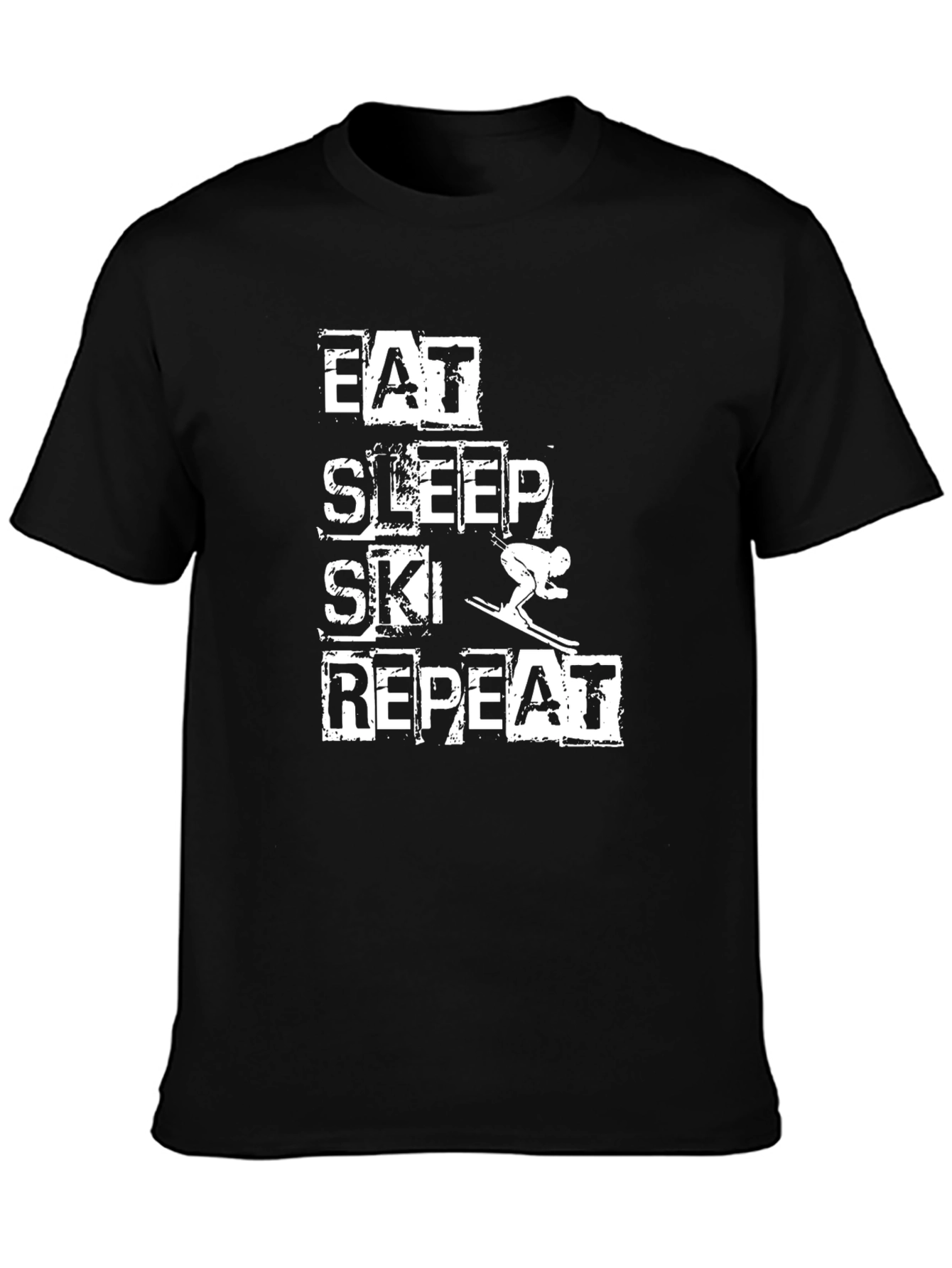 Eat Sleep Ski Repeat Graphic Tee