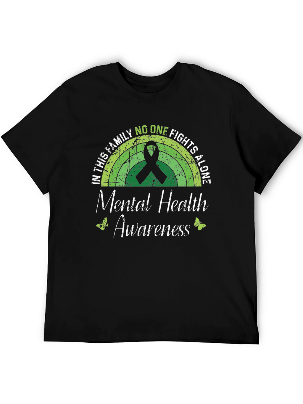 Mental Health Awareness T-Shirt - No One Fights Alone