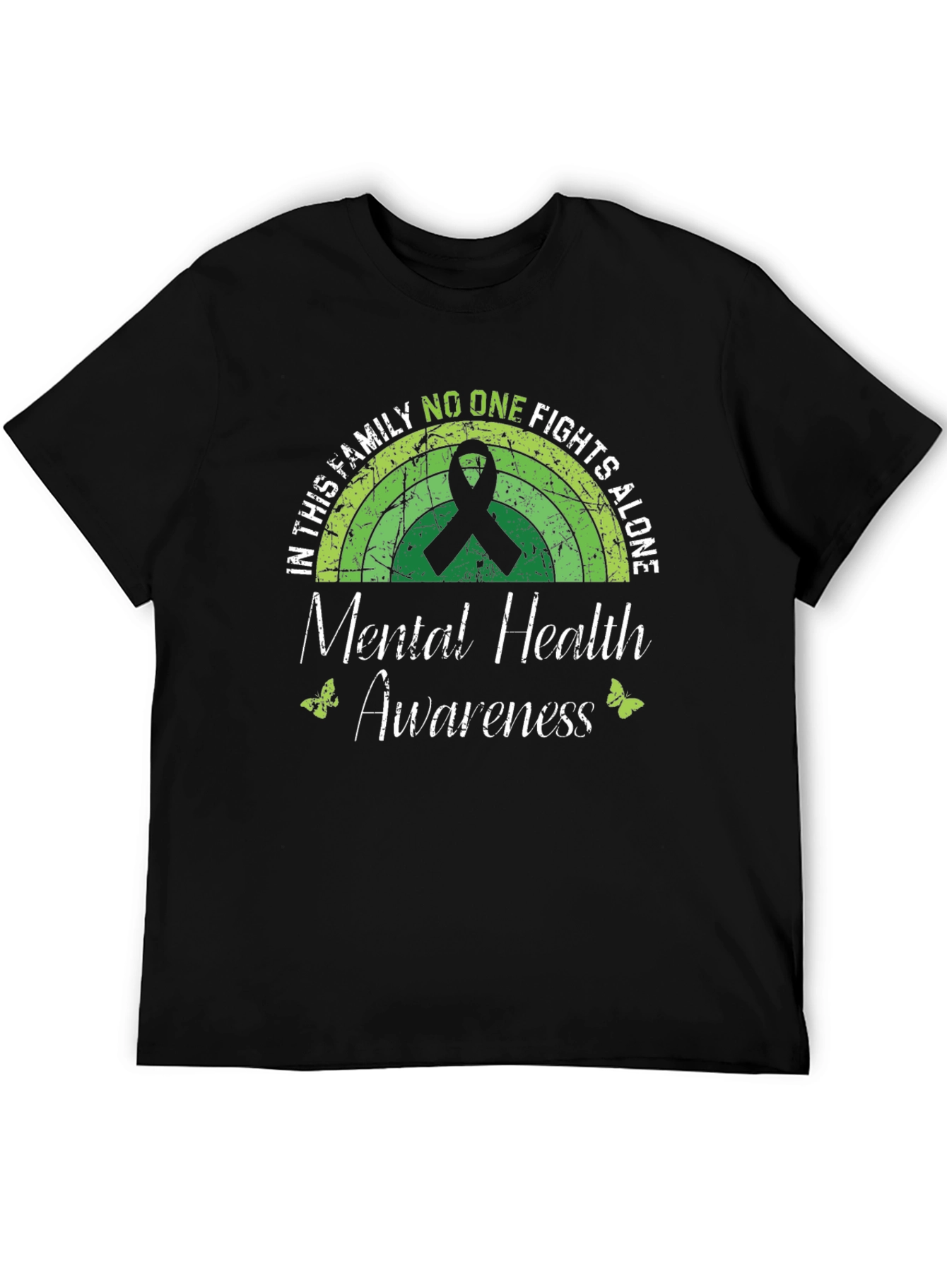Mental Health Awareness T-Shirt - No One Fights Alone