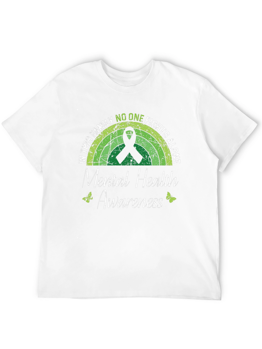 Mental Health Awareness T-Shirt - No One Fights Alone