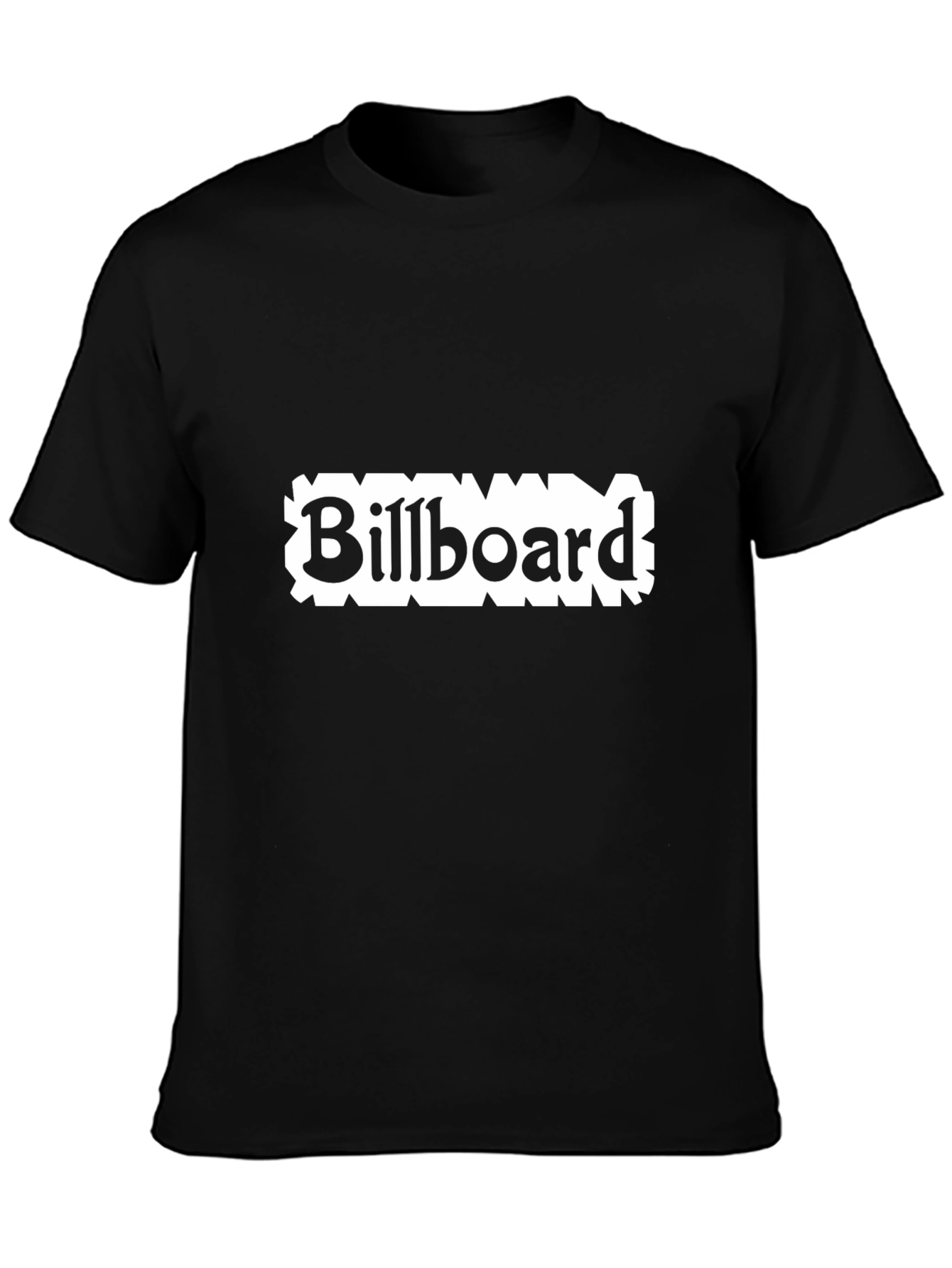 Billboard Graphic Tee - Black Cotton Blend T-Shirt