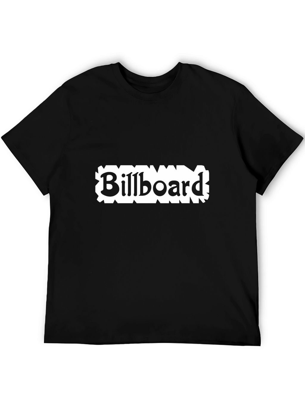 Billboard Graphic Tee - Black Cotton Blend T-Shirt