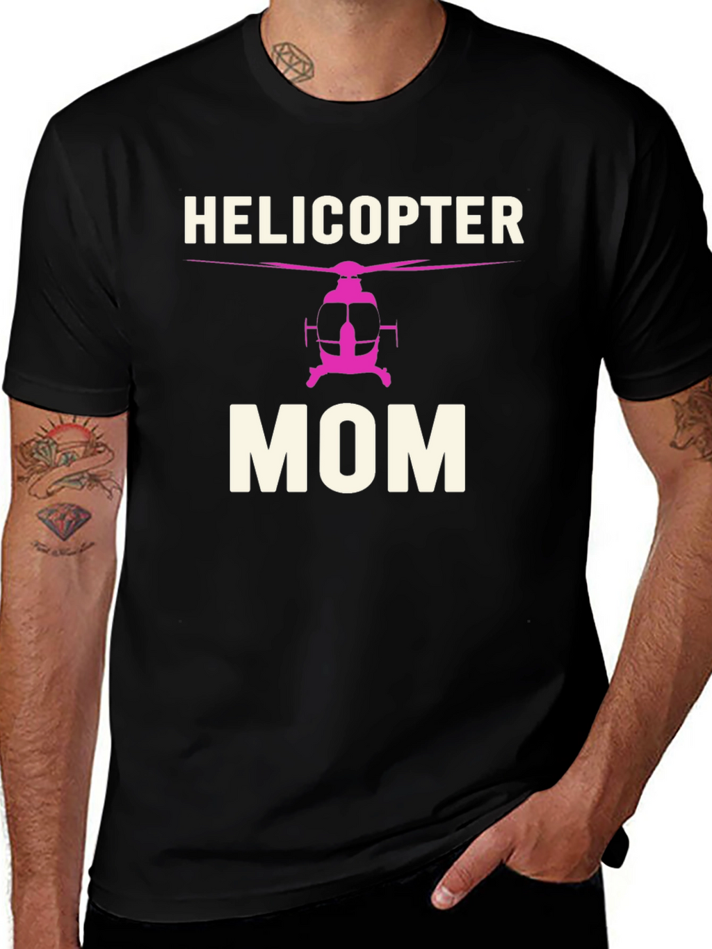Helicopter Mom Black T-Shirt