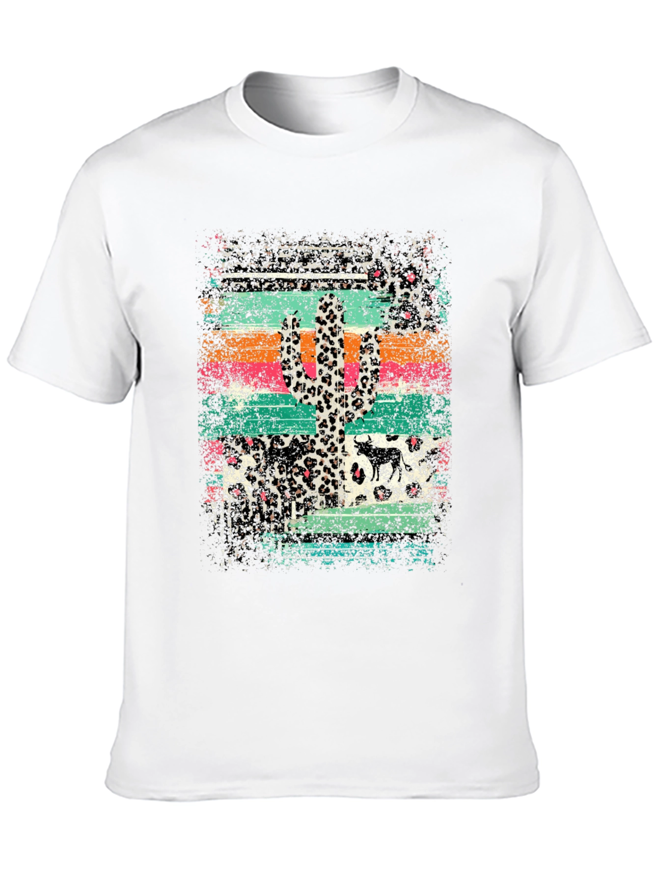 Desert Leopard Cactus Graphic Tee