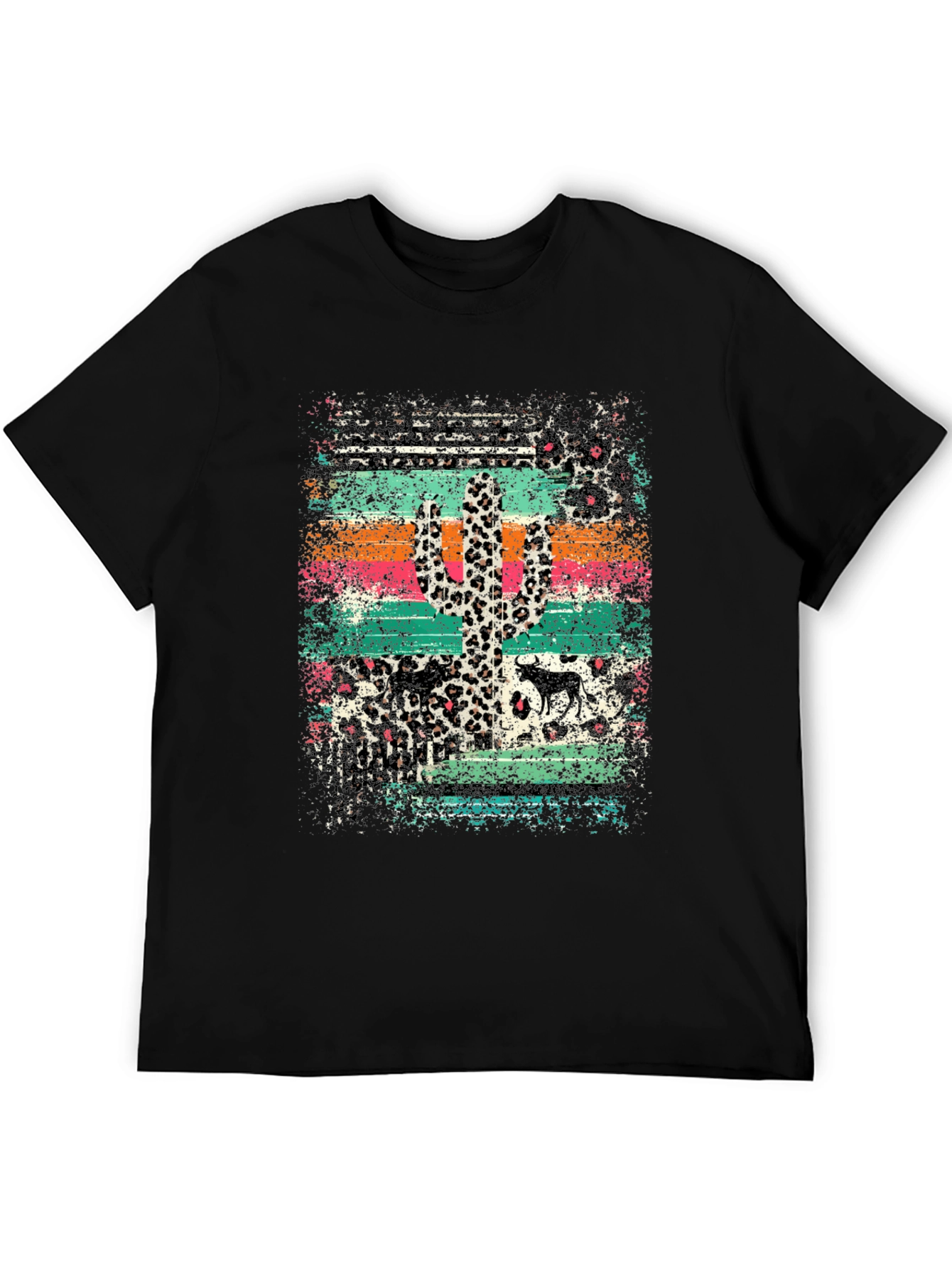 Desert Leopard Cactus Graphic Tee