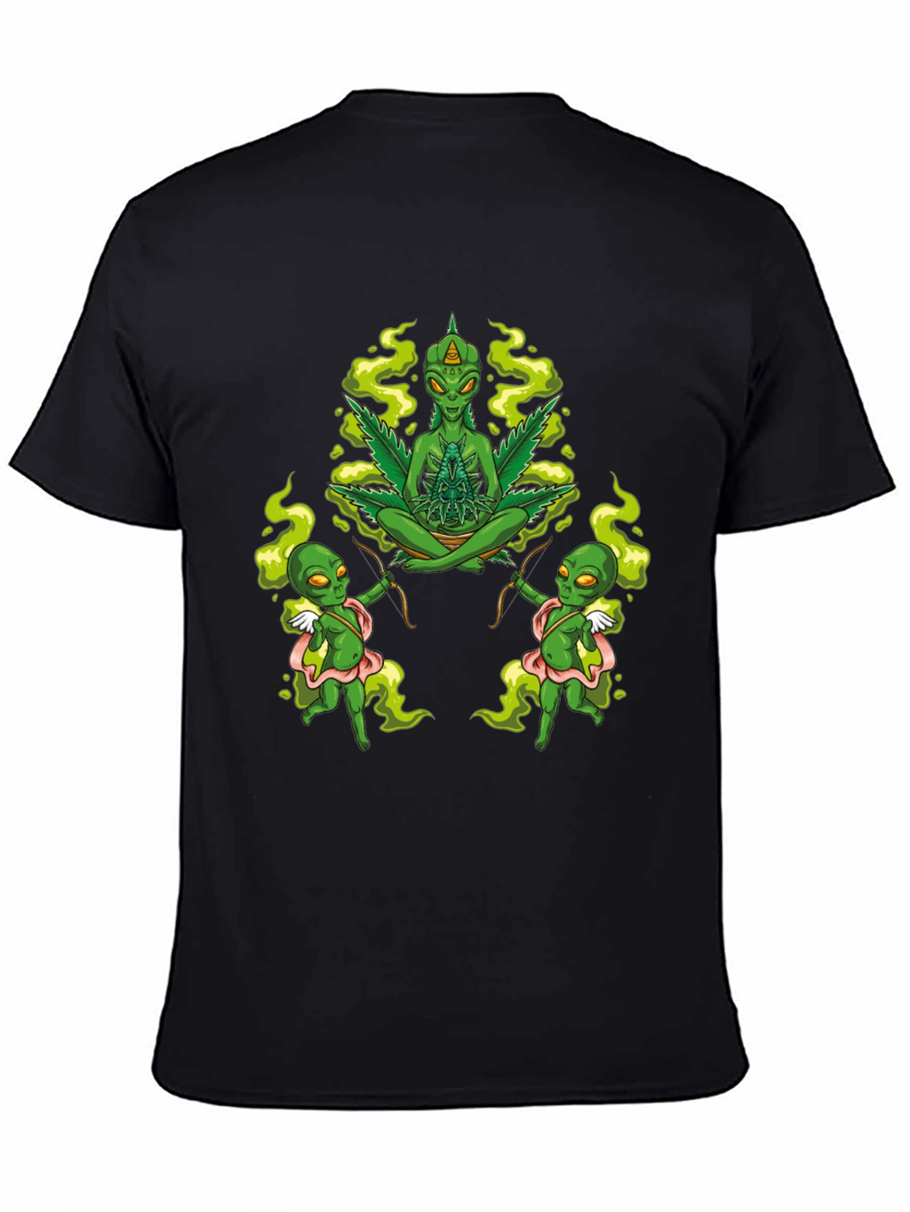 Alien Marijuana Graphic T-Shirt