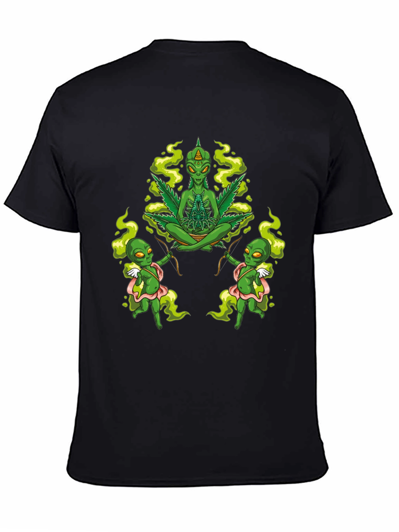 Alien Marijuana Graphic T-Shirt