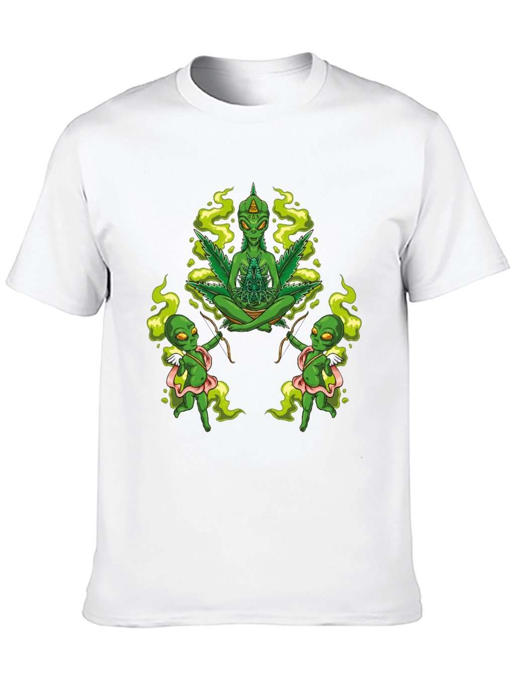 Alien Marijuana Graphic T-Shirt