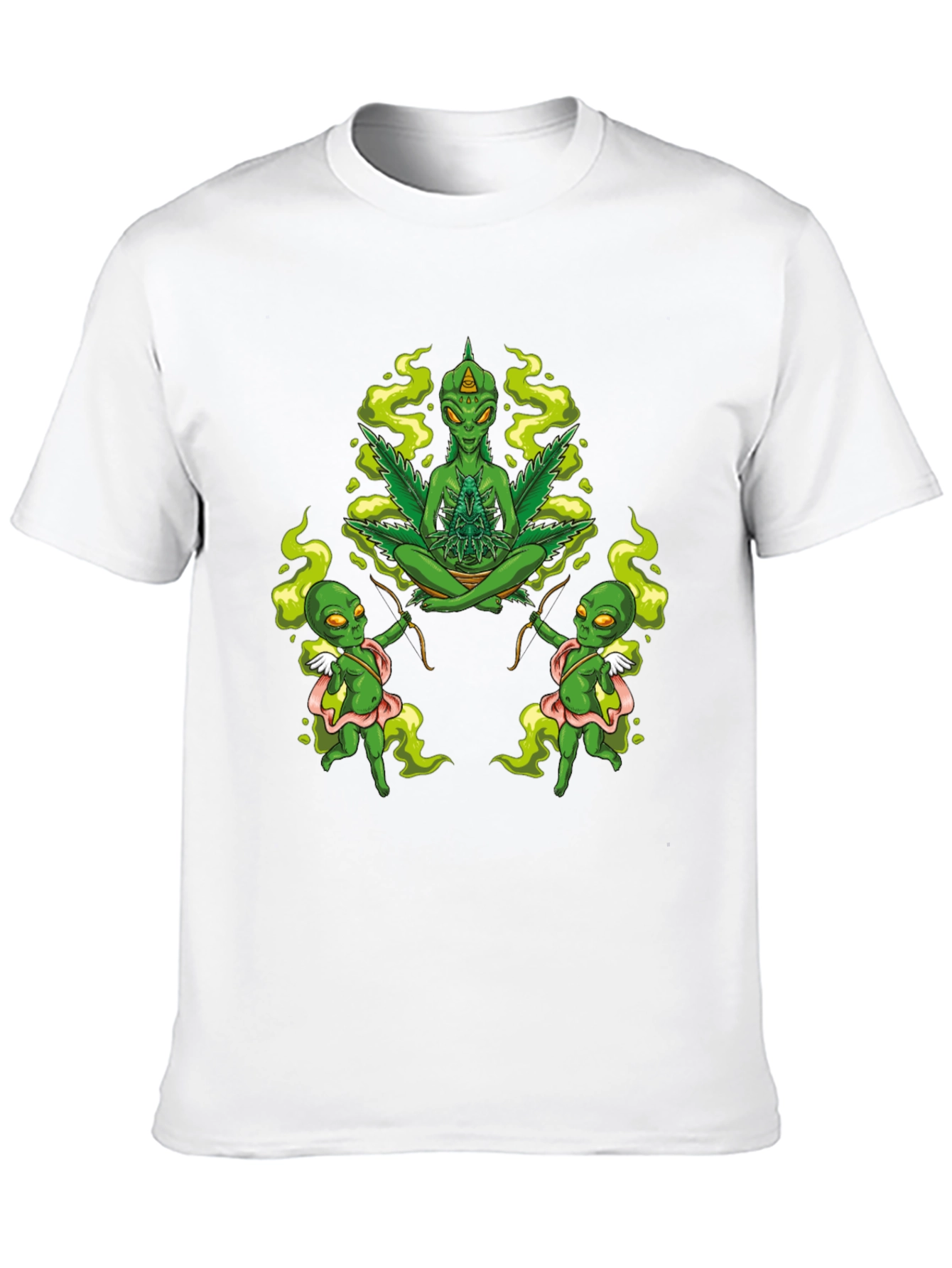 Alien Marijuana Graphic T-Shirt