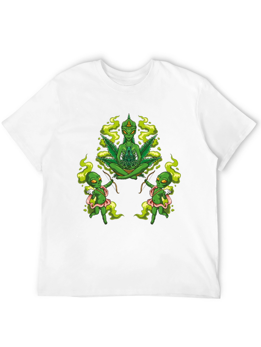 Alien Marijuana Graphic T-Shirt