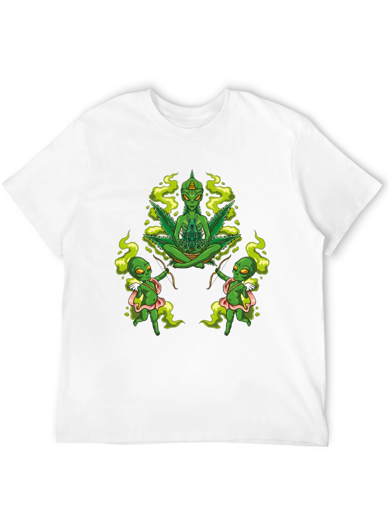 Alien Marijuana Graphic T-Shirt