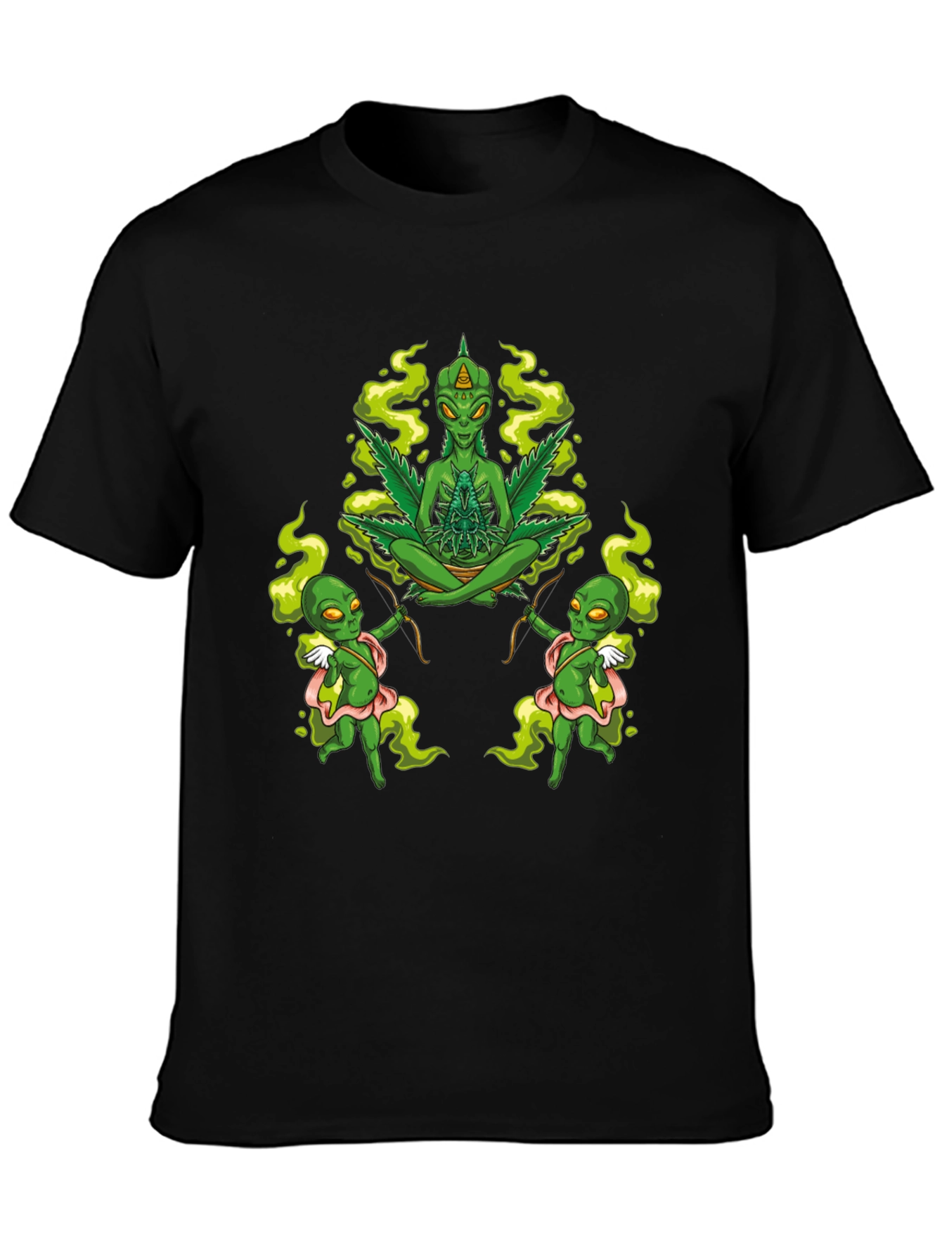 Alien Marijuana Graphic T-Shirt