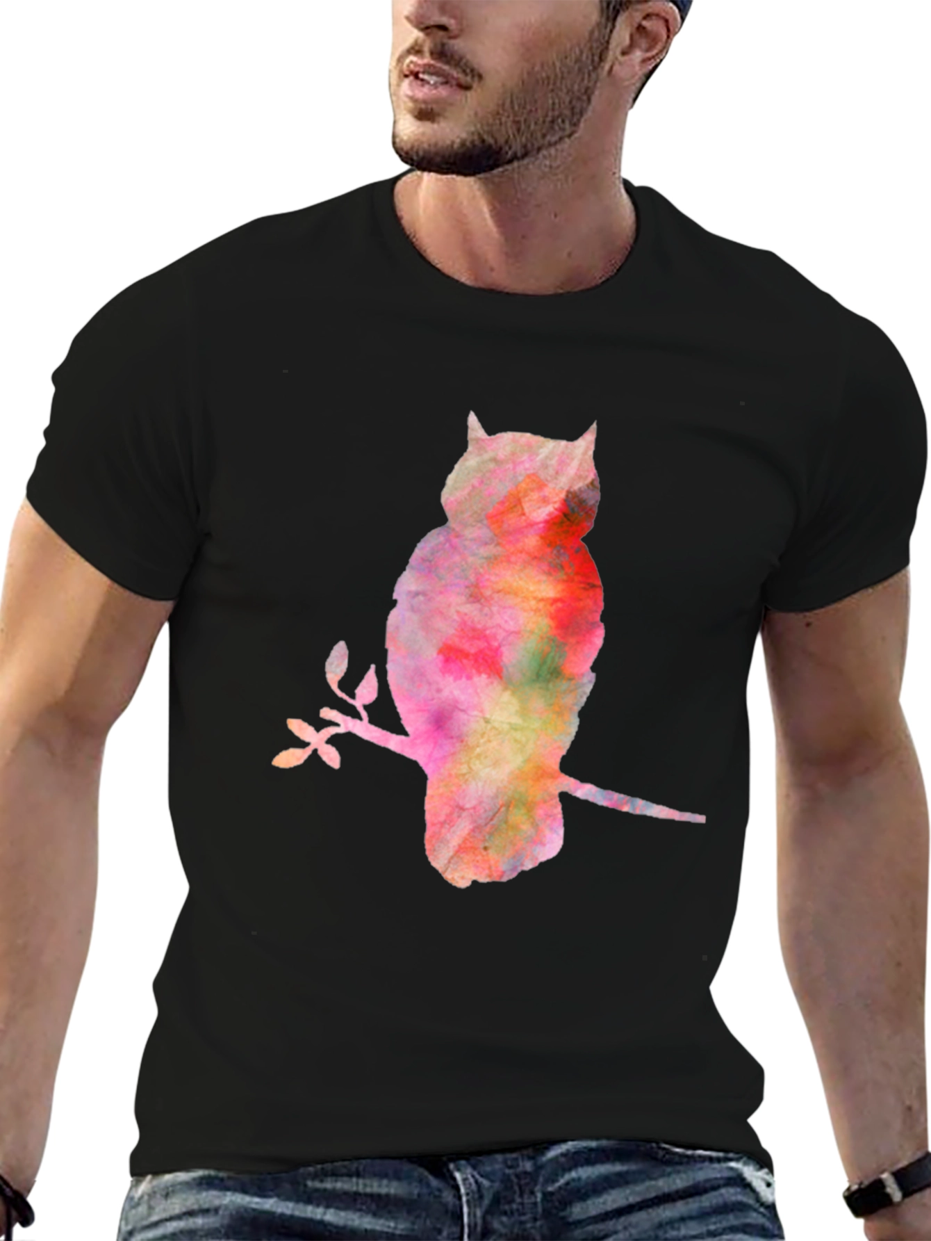 Watercolor Owl Tee - Nature Inspired Graphic T-Shirt