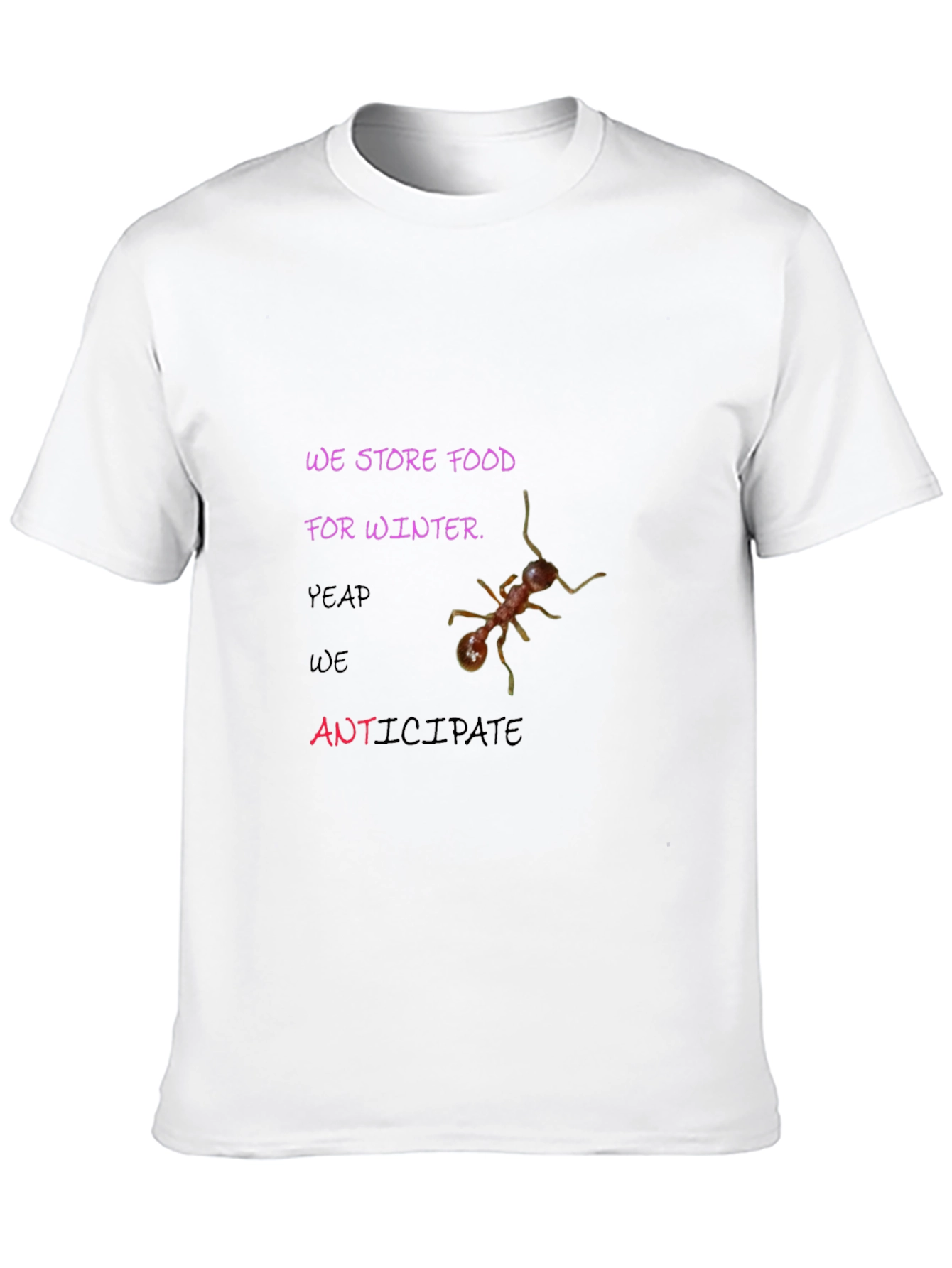 Ants We Store Food For Winter T-shirt