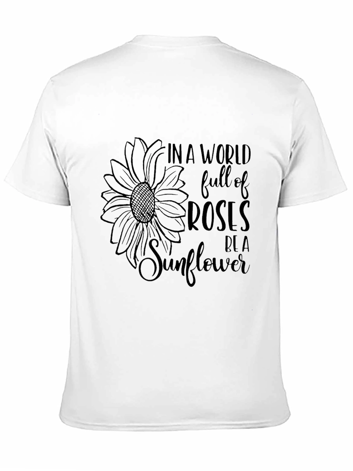 Sunflower Graphic Black T-Shirt - Be a Sunflower