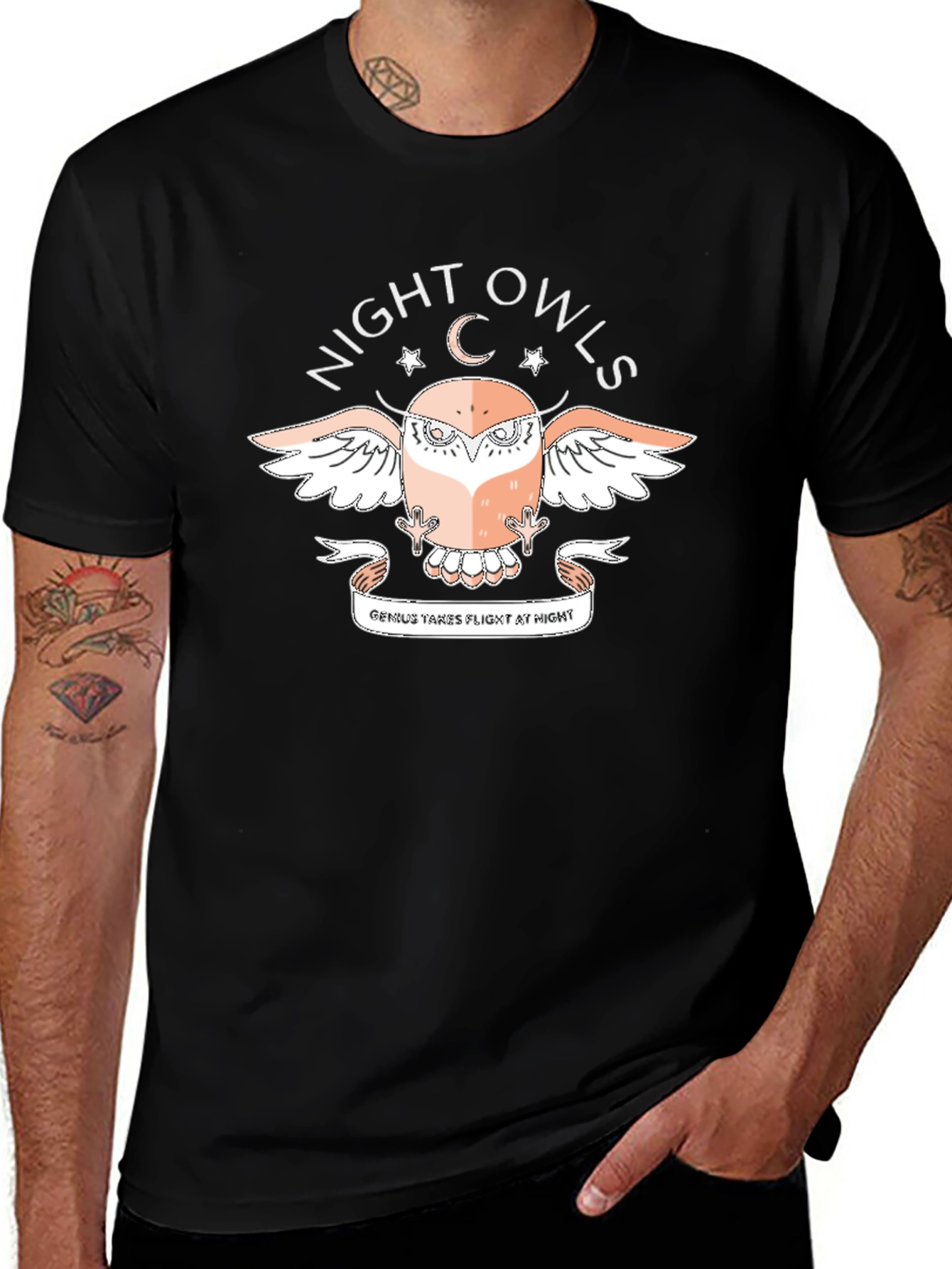 Night Owls Graphic T-Shirt - Genius Takes Flight
