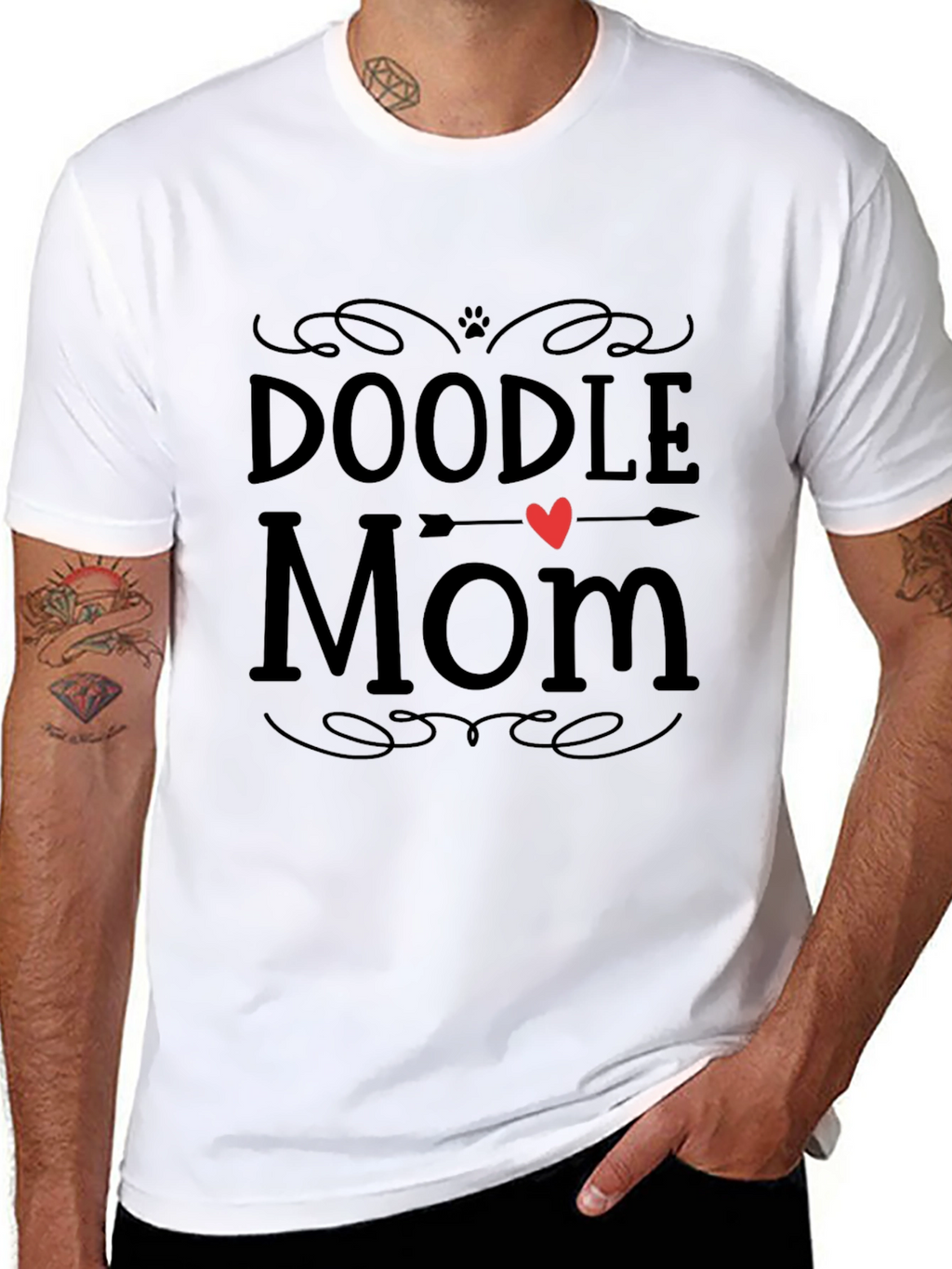 Doodle Mom Black T-Shirt