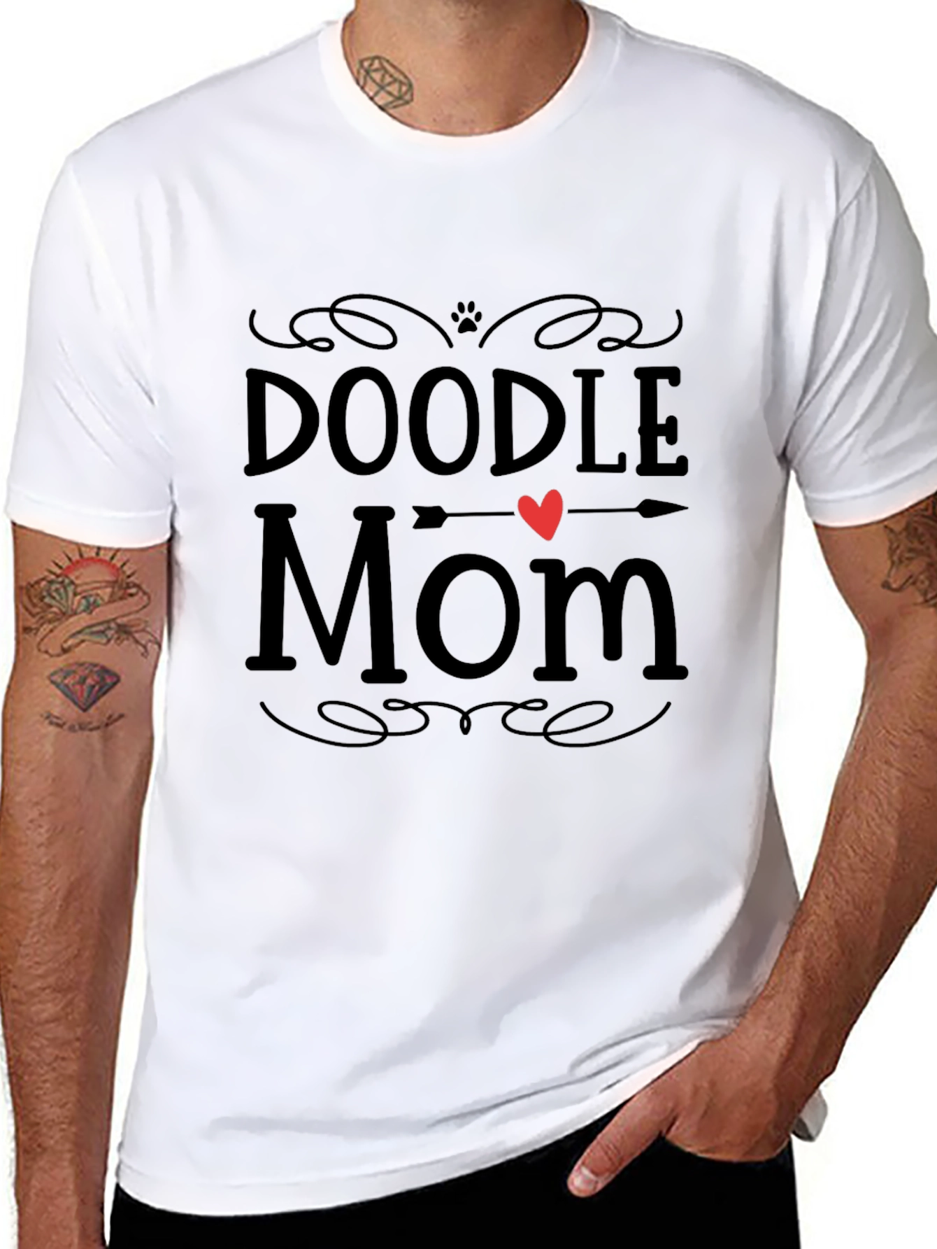 Doodle Mom Black T-Shirt