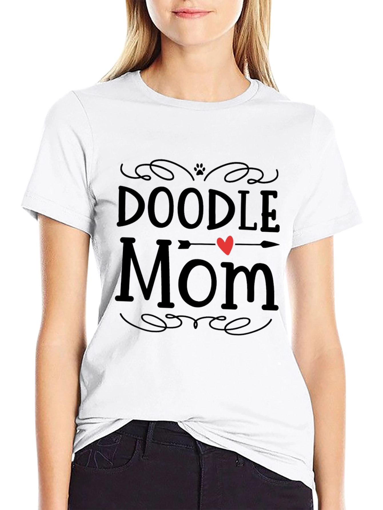 Doodle Mom Black T-Shirt