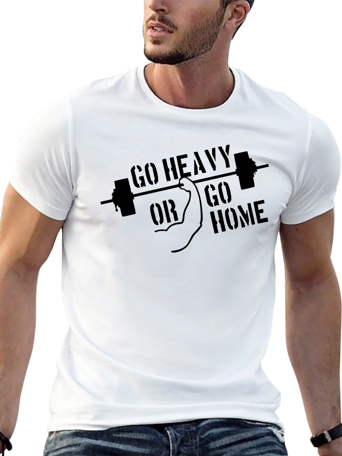 Go Heavy or Go Home Black T-Shirt