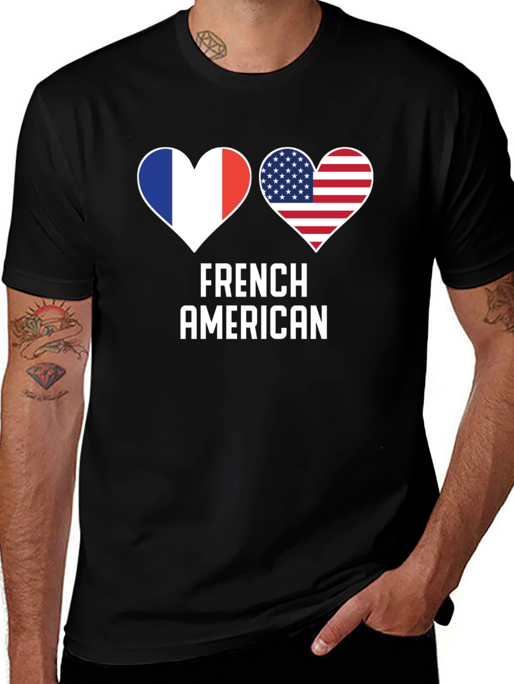 French American Heart T-Shirt