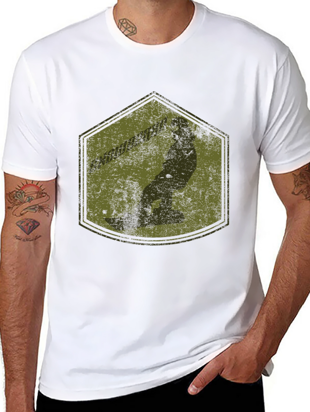 Snowboarder Graphic Tee - Black Casual T-Shirt