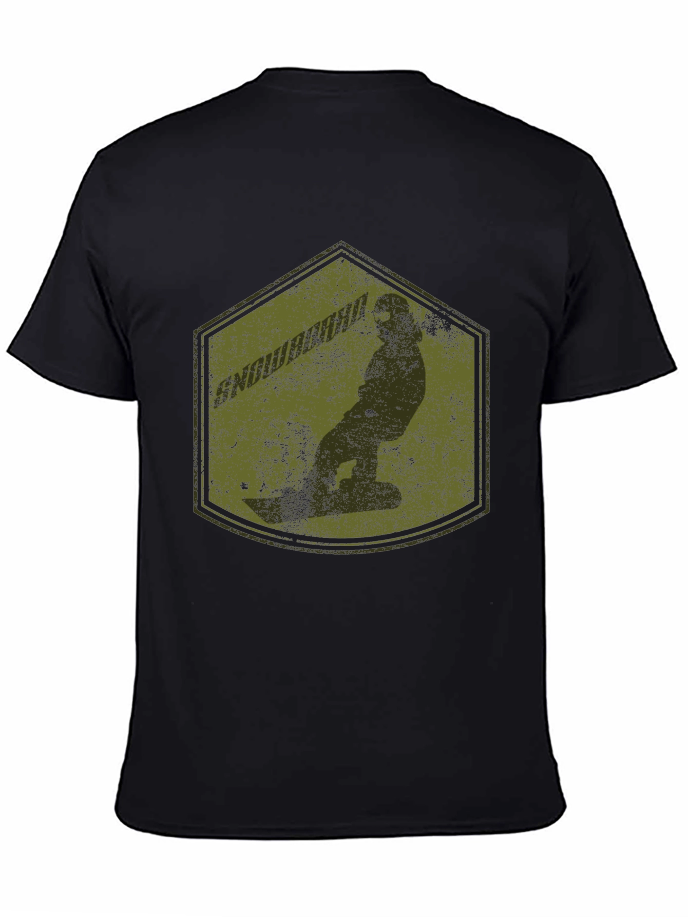 Snowboarder Graphic Tee - Black Casual T-Shirt