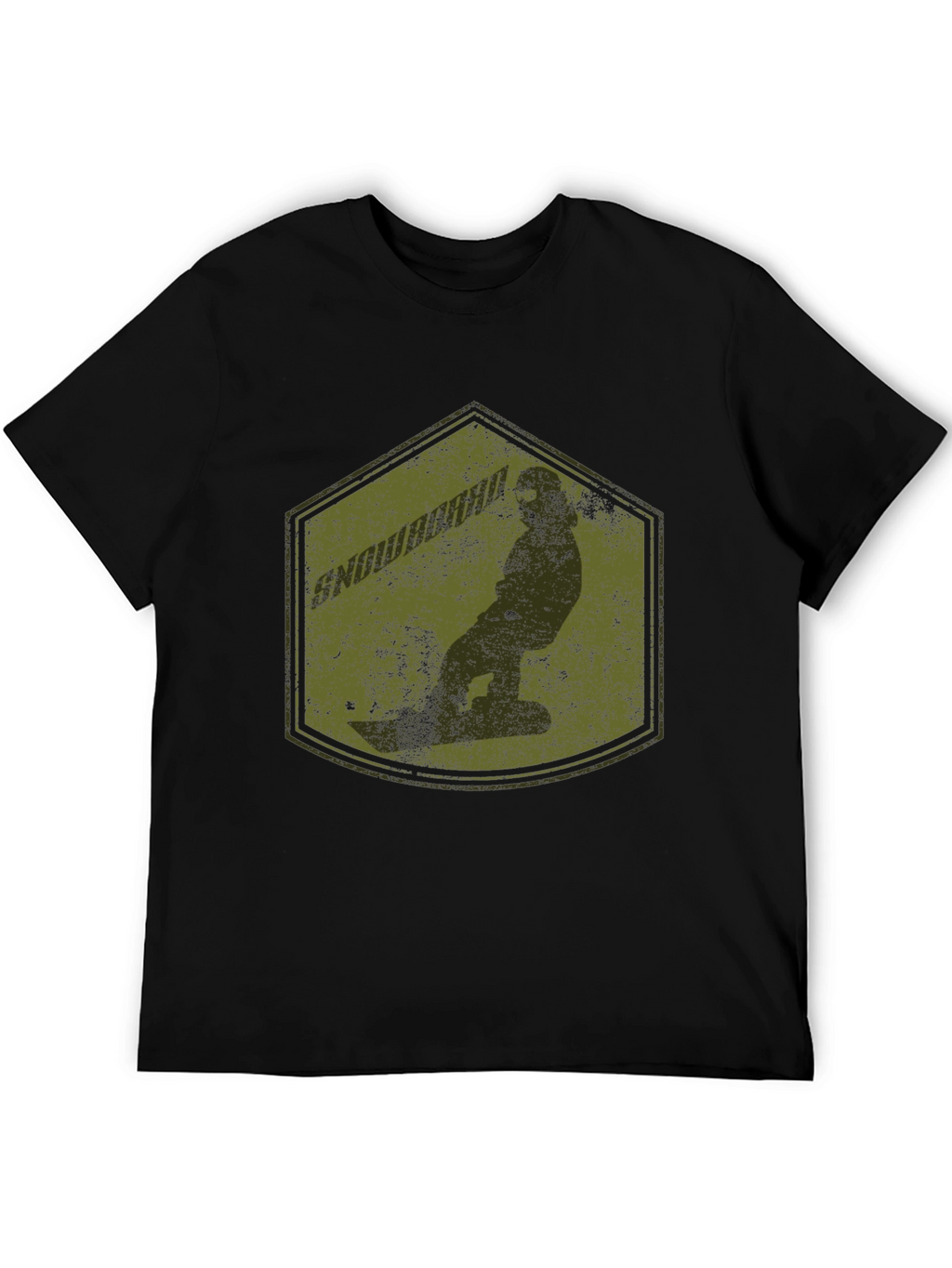 Snowboarder Graphic Tee - Black Casual T-Shirt