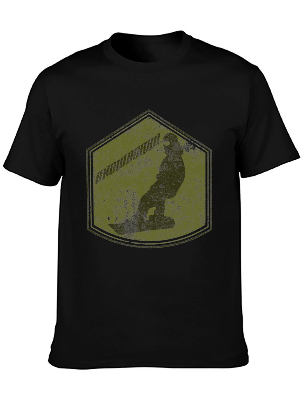 Snowboarder Graphic Tee - Black Casual T-Shirt