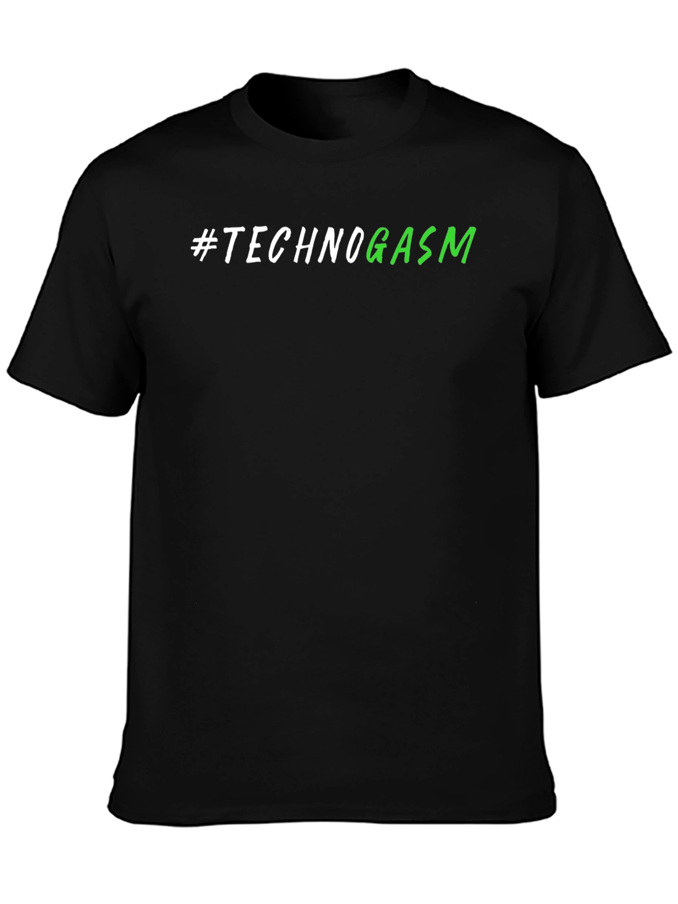 Technogasm Black T-Shirt - Modern Design